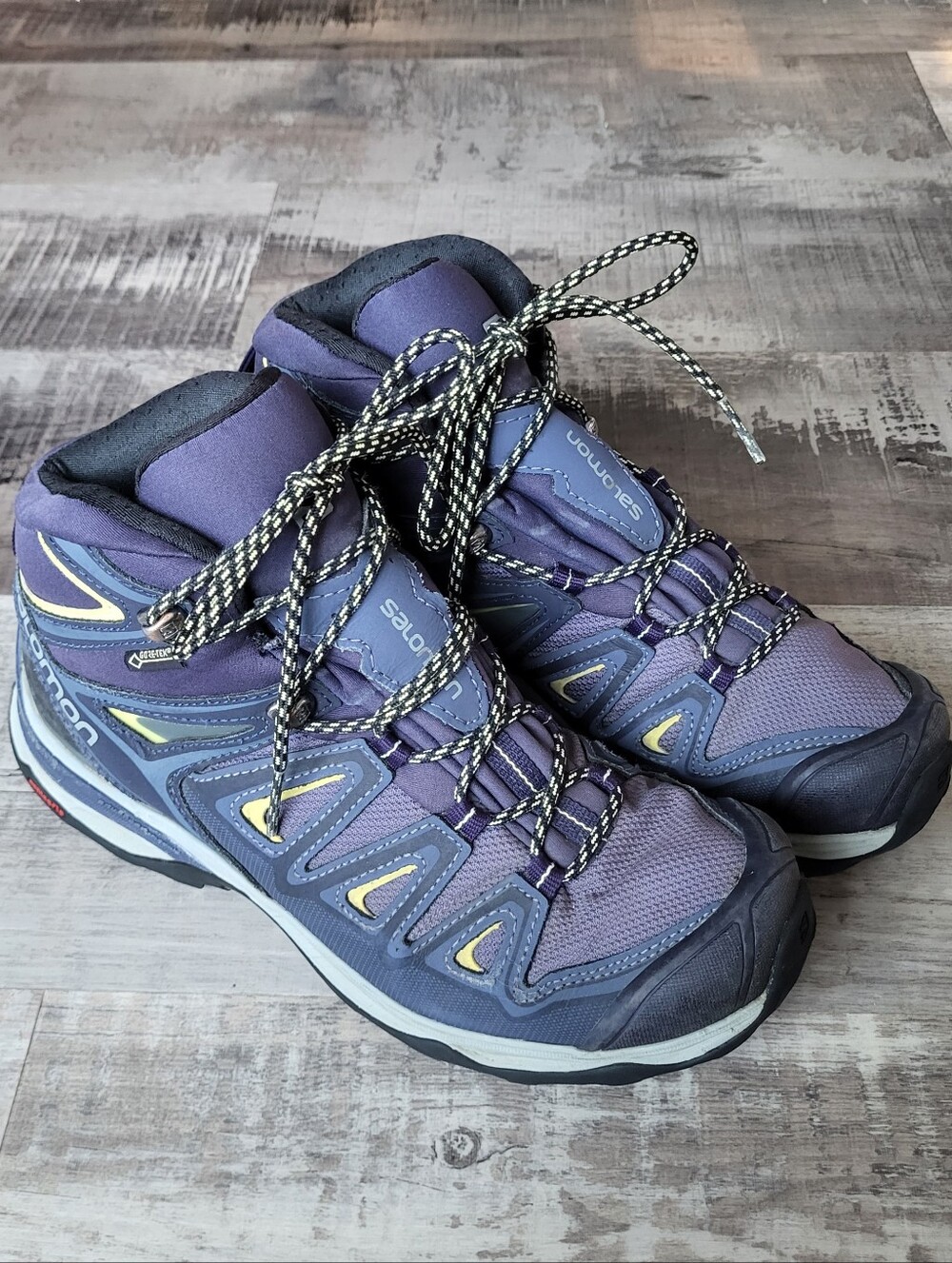 Salomon X Ultra 3 Mid GTX Goretex Blue Waterproof Hiking Boots Womens Size 9